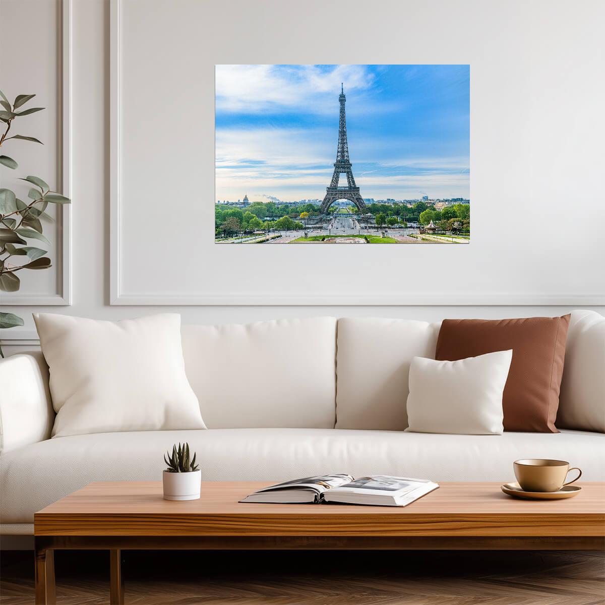 Eiffel Tower Paris View | Travel Photography Print | French Landmark Poster - Photography Poster