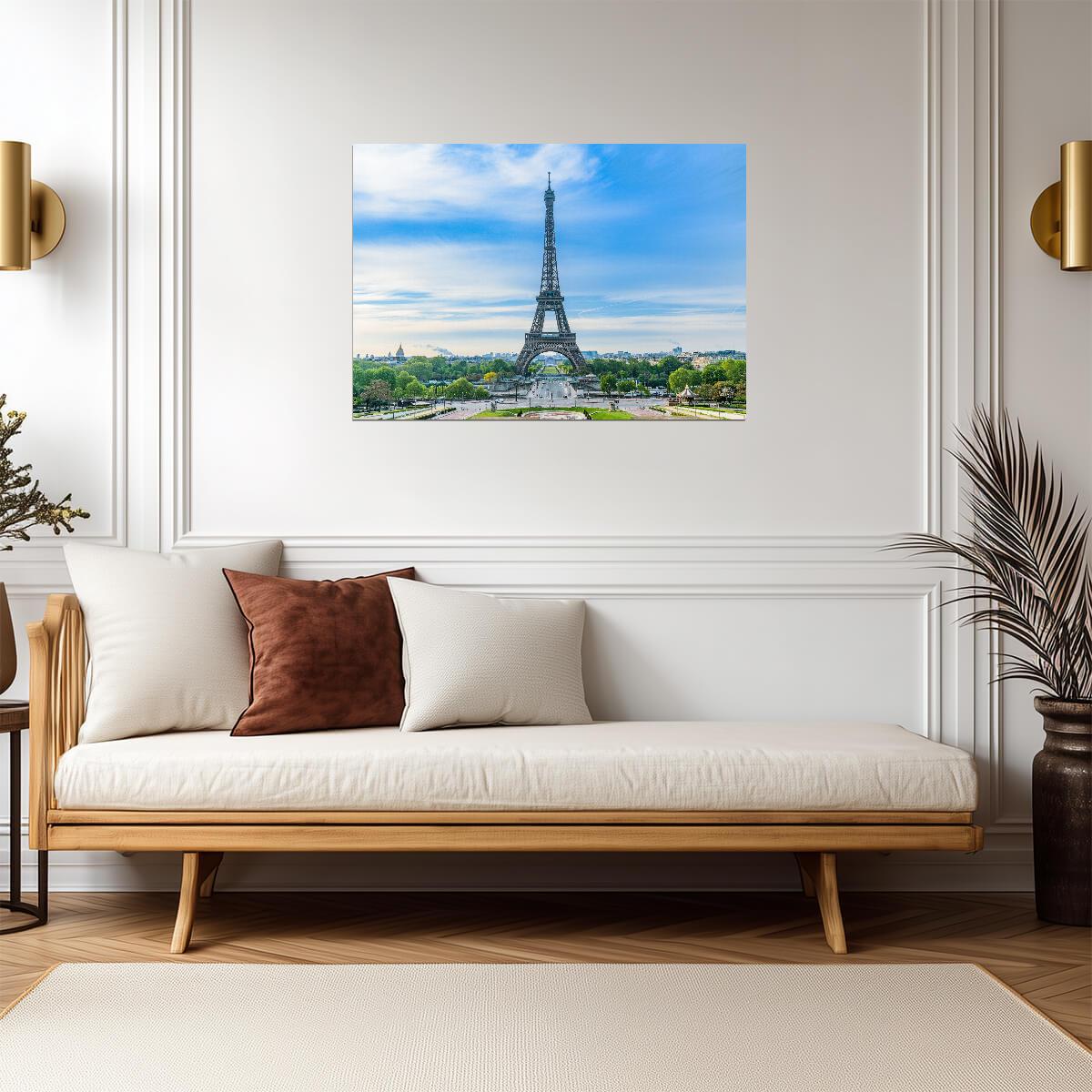 Eiffel Tower Paris View | Travel Photography Print | French Landmark Poster - Photography Poster