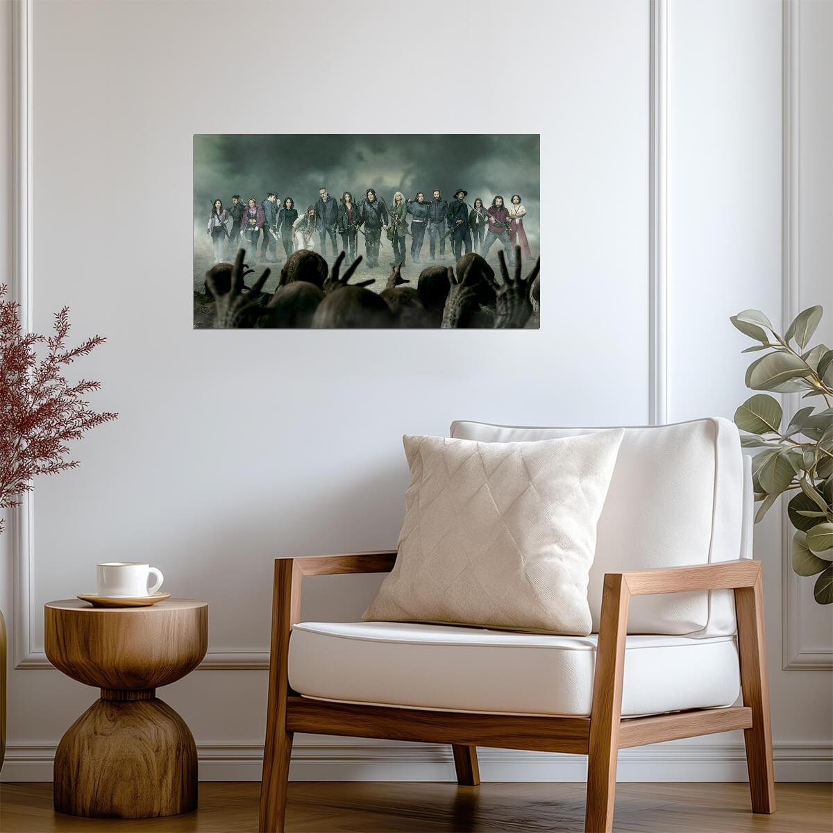 The Walking Dead Full Cast Lineup | Survivors & Zombie Hands Key Art | Horror Drama Poster - Movies & TV Poster