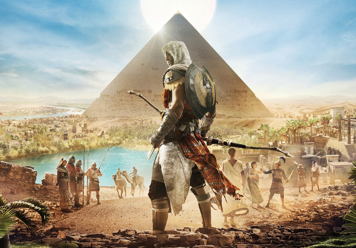 Assassin's Creed Origins Bayek in Egypt | Ancient Pyramid Poster | Gift for Gamers - Video Games Poster