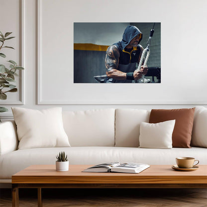 Dwayne Johnson The Rock in Hoodie | Gym Workout Poster | Fitness Motivation Art - Sports Poster