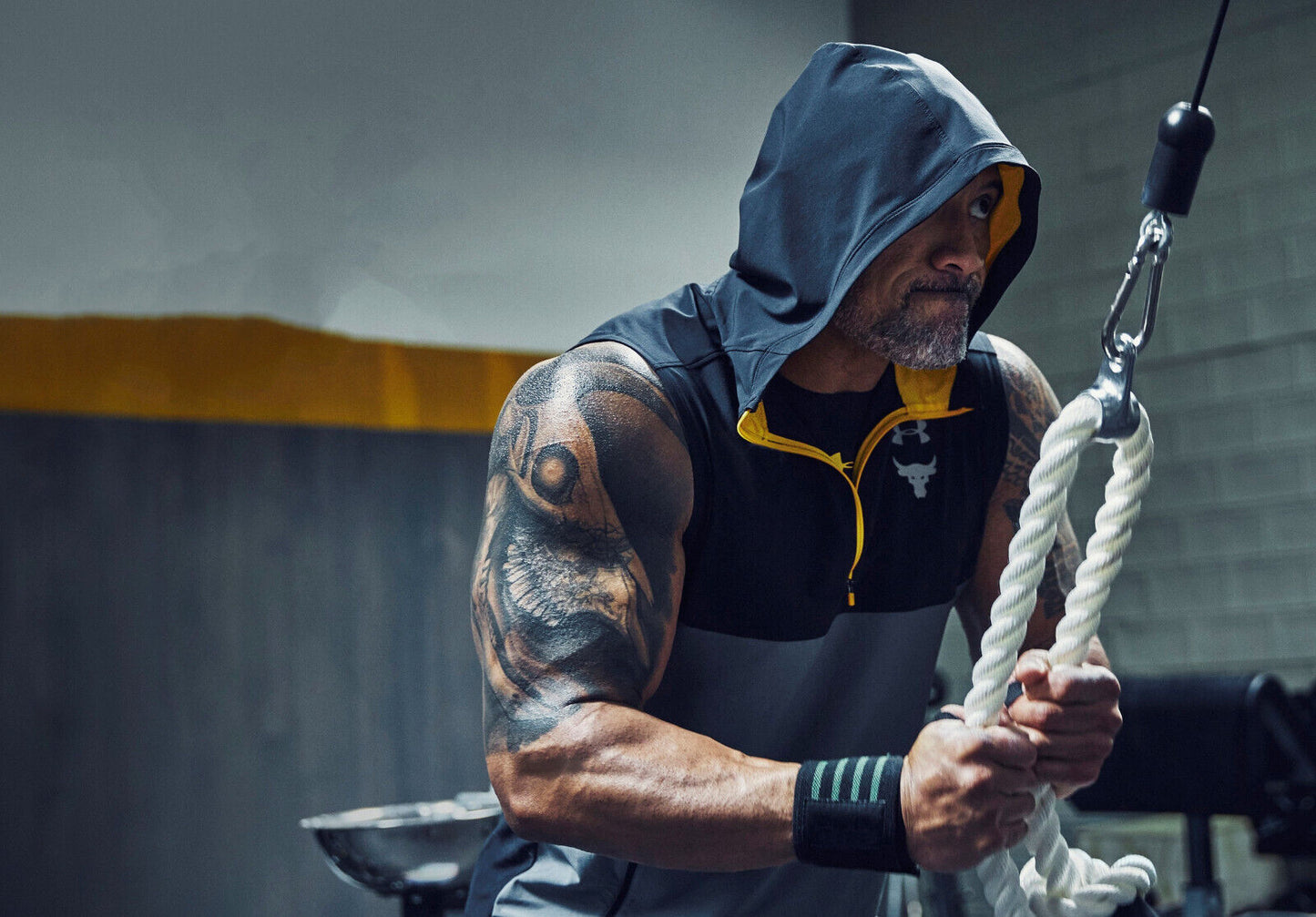 Dwayne Johnson The Rock in Hoodie | Gym Workout Poster | Fitness Motivation Art - Sports Poster