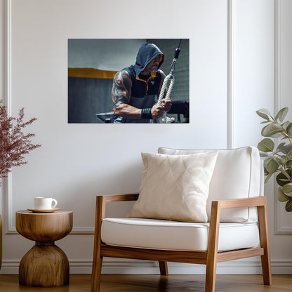 Dwayne Johnson The Rock in Hoodie | Gym Workout Poster | Fitness Motivation Art - Sports Poster