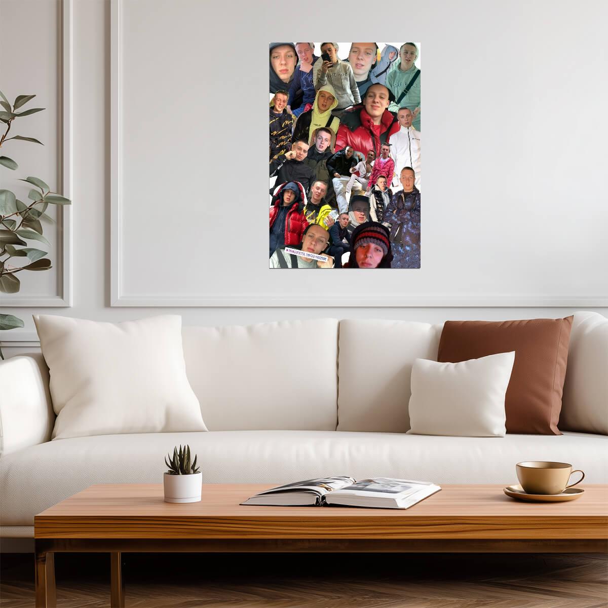 Aitch Photo Collage | UK Rap Music Poster | Manchester Hip Hop Art - Music Poster