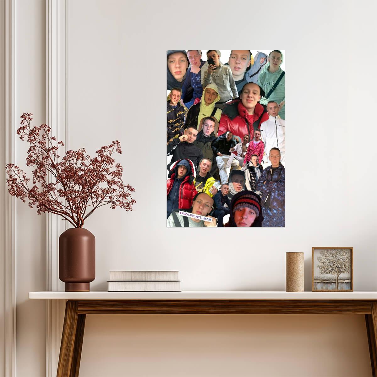 Aitch Photo Collage | UK Rap Music Poster | Manchester Hip Hop Art - Music Poster