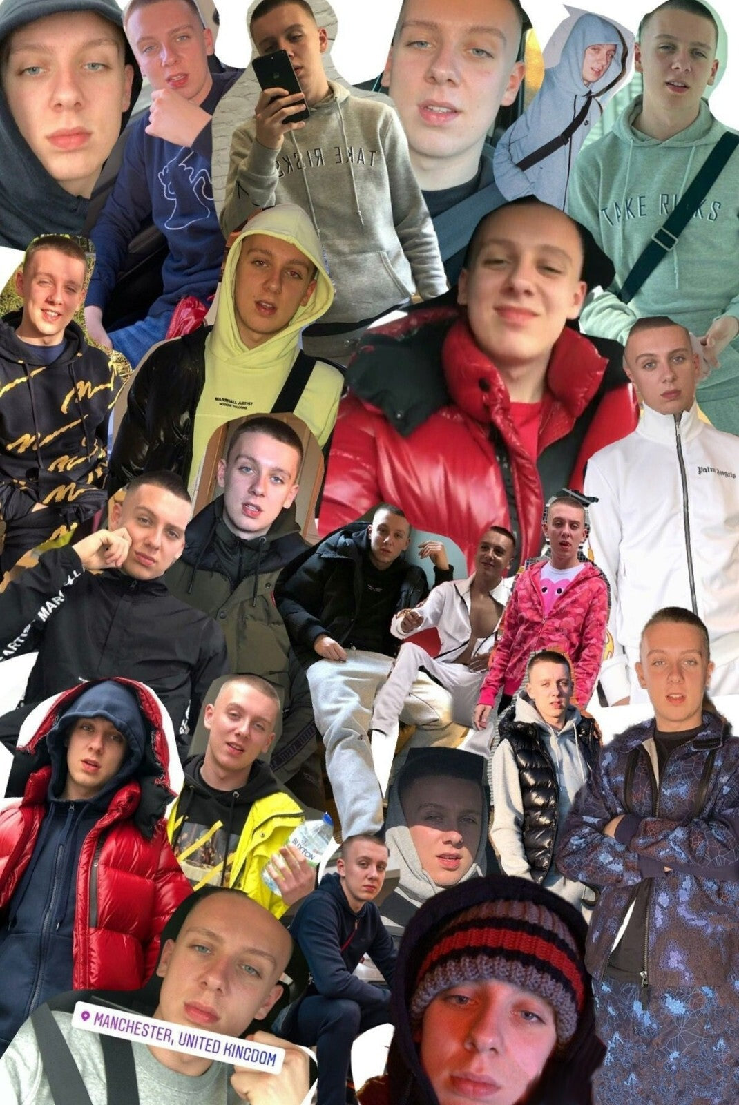 Aitch Photo Collage | UK Rap Music Poster | Manchester Hip Hop Art - Music Poster