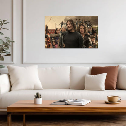 The Walking Dead Season 11 Cast | Daryl Dixon & Maggie Rhee | Final Season Art Poster - Movies & TV Poster
