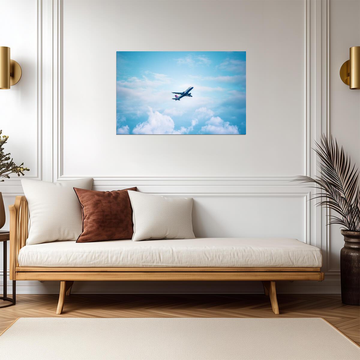British Airways Airplane in Flight | Commercial Airliner Poster | Aviation Photography Sky Art - Cars Poster