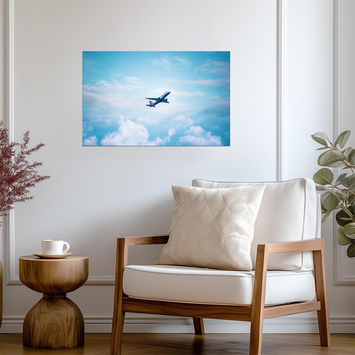British Airways Airplane in Flight | Commercial Airliner Poster | Aviation Photography Sky Art - Cars Poster