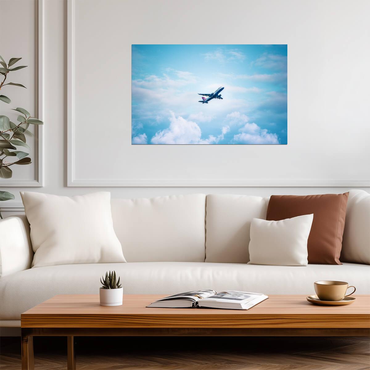 British Airways Airplane in Flight | Commercial Airliner Poster | Aviation Photography Sky Art - Cars Poster