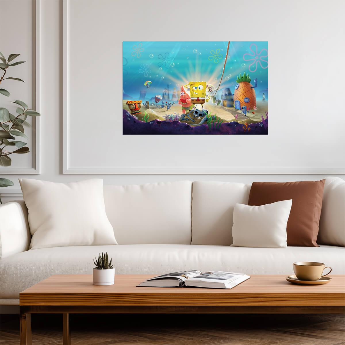 SpongeBob SquarePants & Friends | Patrick Star & Sandy Cheeks | Underwater Cartoon Poster - Movies & TV Poster