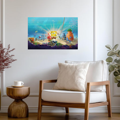 SpongeBob SquarePants & Friends | Patrick Star & Sandy Cheeks | Underwater Cartoon Poster - Movies & TV Poster