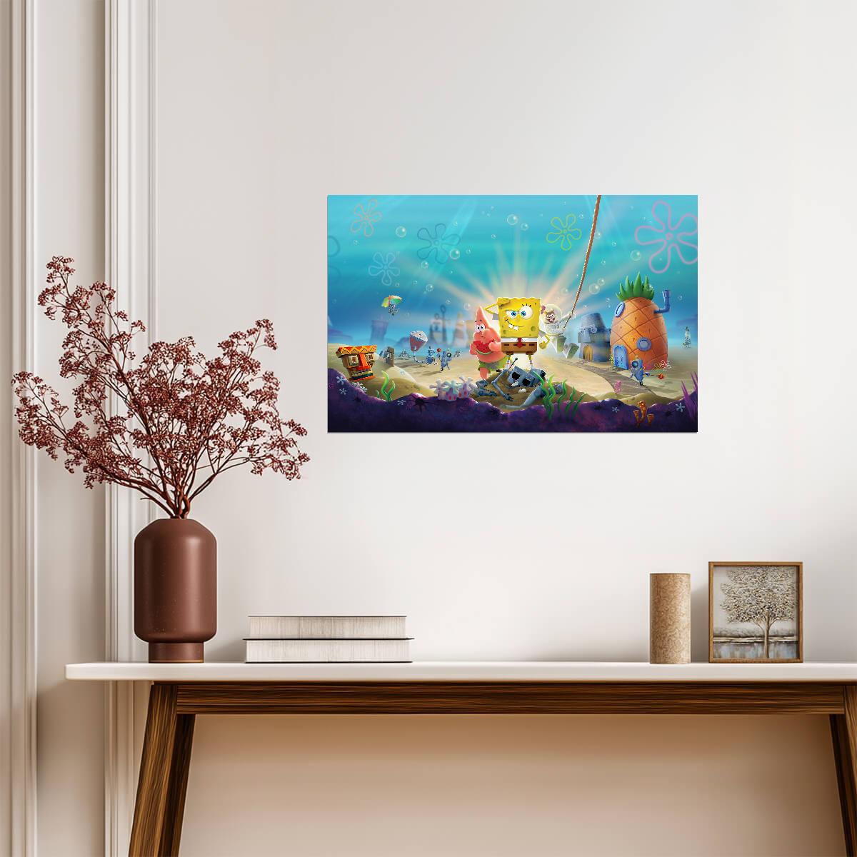 SpongeBob SquarePants & Friends | Patrick Star & Sandy Cheeks | Underwater Cartoon Poster - Movies & TV Poster
