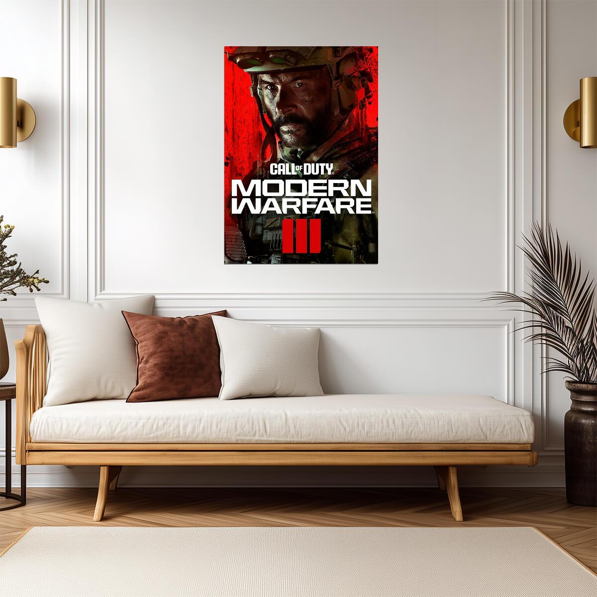 Call of Duty Modern Warfare 3 | Captain Price Key Art | FPS Video Game Decor - Video Games Poster
