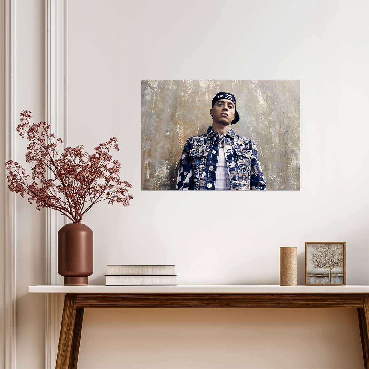 Central Cee Camo Denim Jacket | Studio Portrait Poster | UK Hip Hop Star - Music Poster