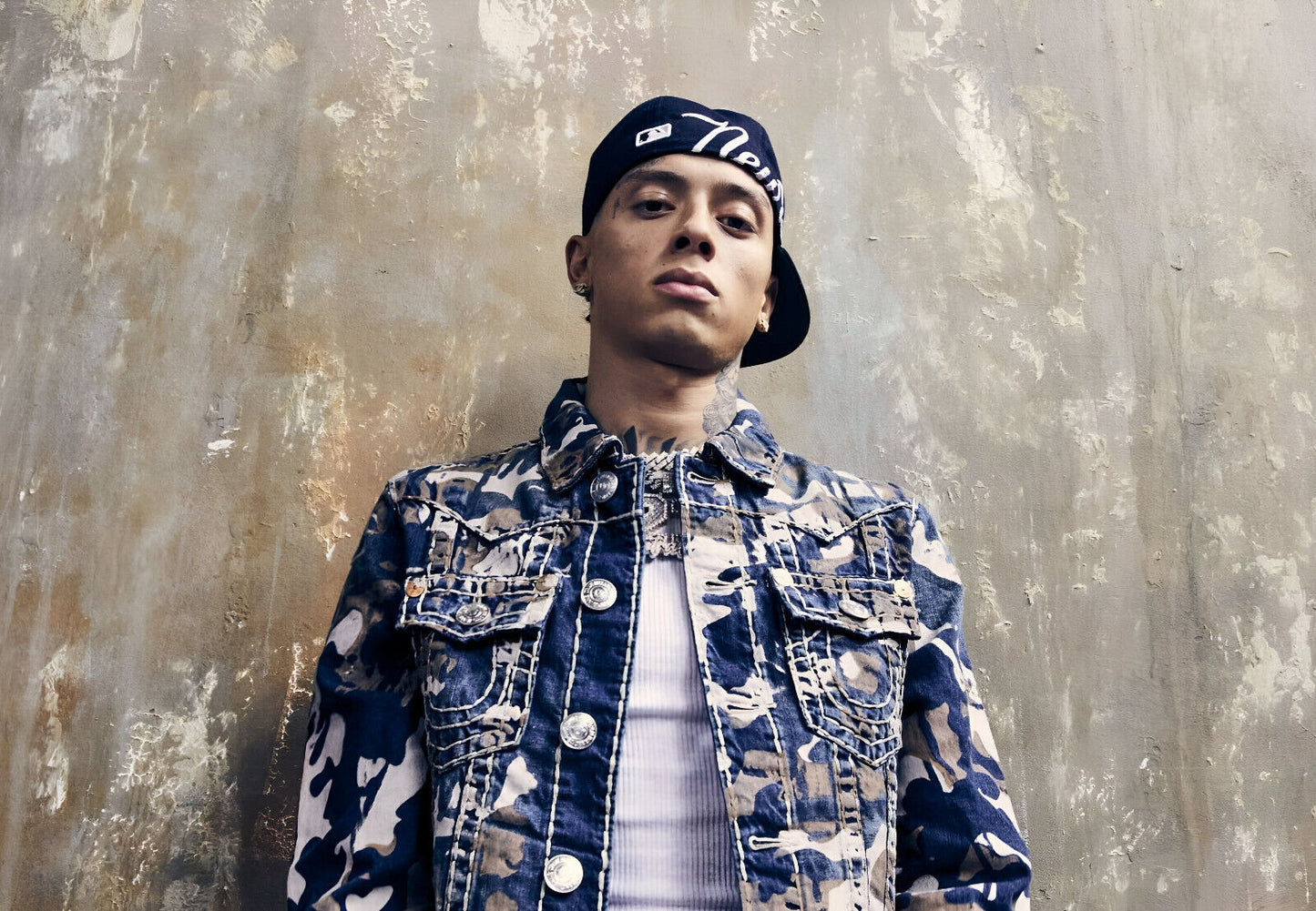 Central Cee Camo Denim Jacket | Studio Portrait Poster | UK Hip Hop Star - Music Poster