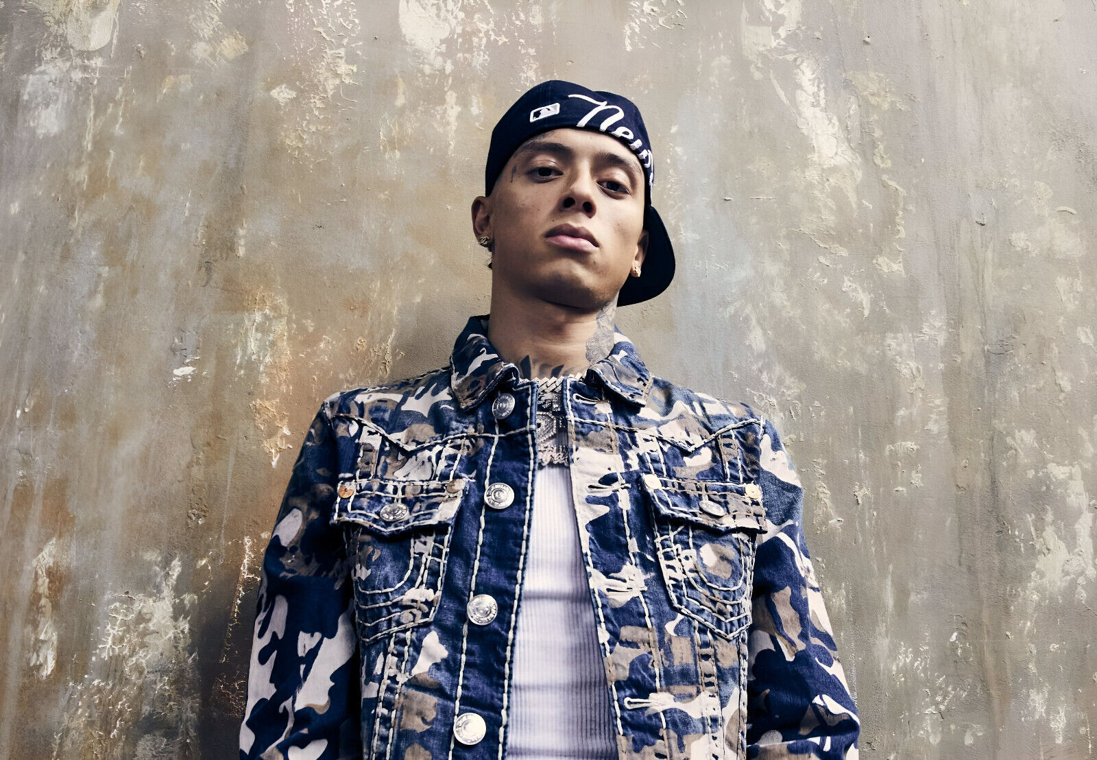 Central Cee Camo Denim Jacket | Studio Portrait Poster | UK Hip Hop Star - Music Poster