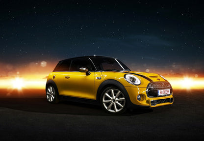 Mini Cooper S (F56) | Yellow Hot Hatch Poster | Modern British Car Photography - Cars Poster