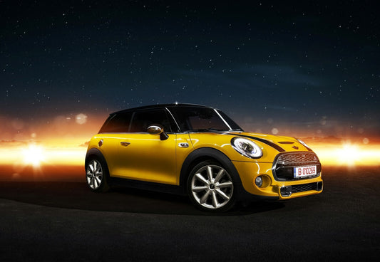 Mini Cooper S (F56) | Yellow Hot Hatch Poster | Modern British Car Photography - Cars Poster