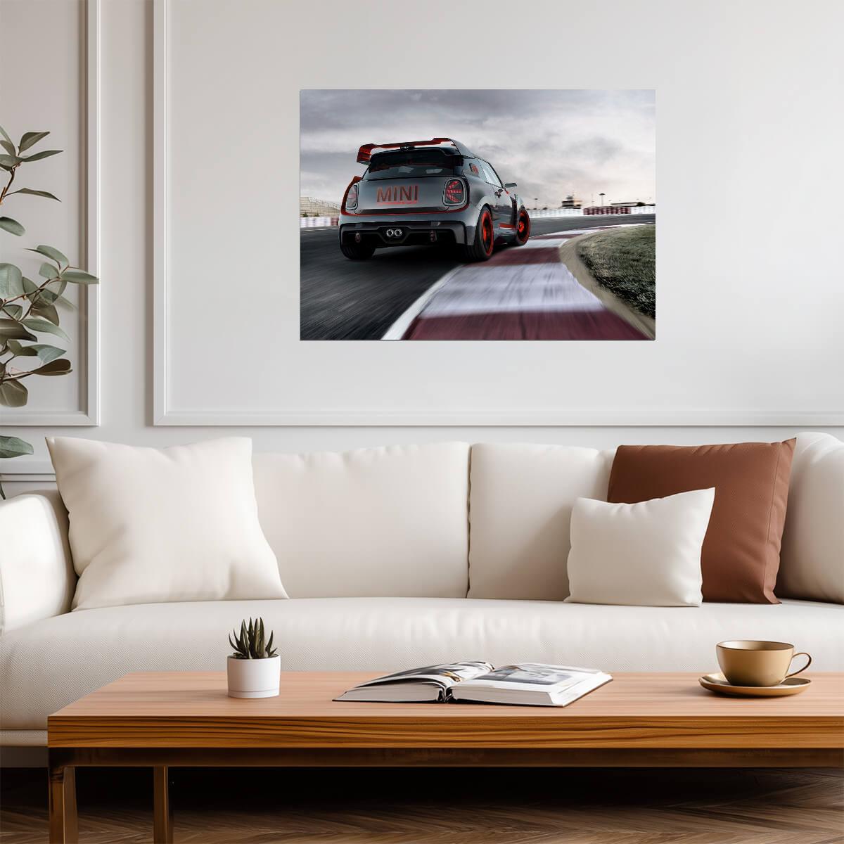 Mini John Cooper Works GP Concept | Rear View Race Car Poster | Track Focused Design Art - Cars Poster