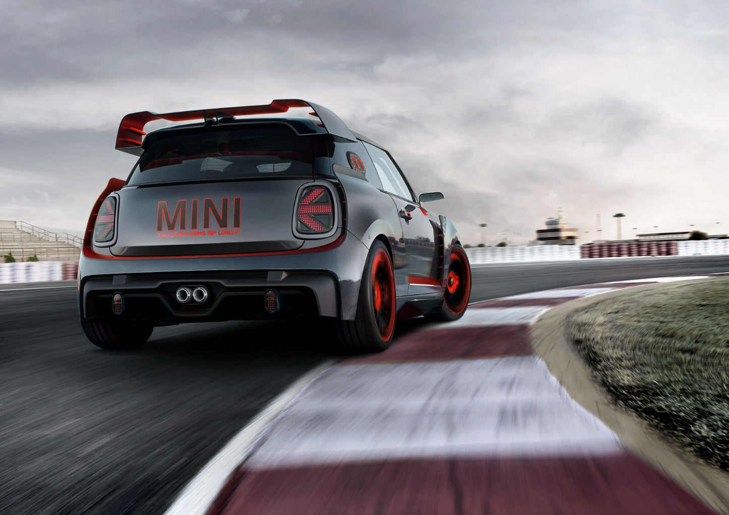 Mini John Cooper Works GP Concept | Rear View Race Car Poster | Track Focused Design Art - Cars Poster