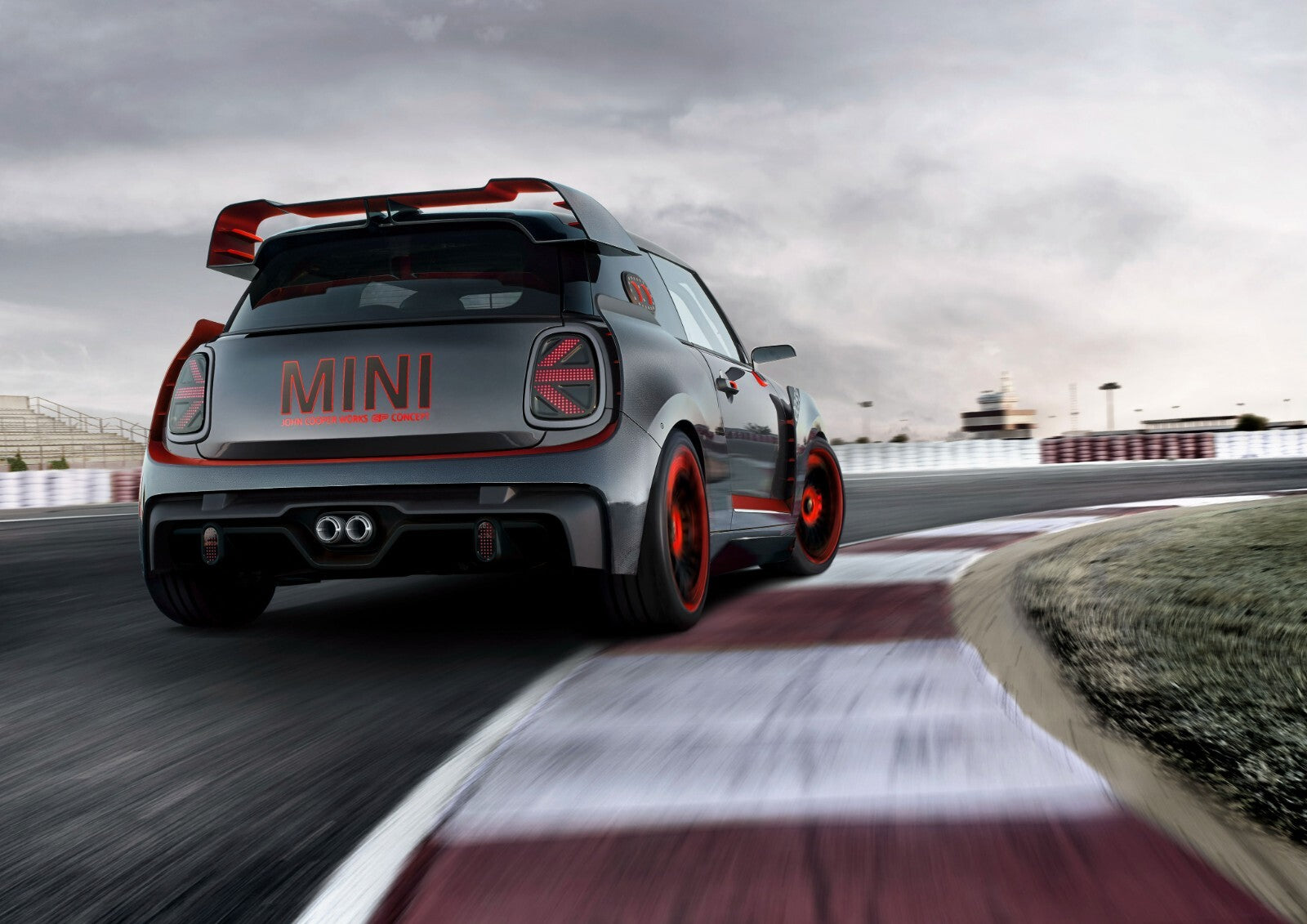 Mini John Cooper Works GP Concept | Rear View Race Car Poster | Track Focused Design Art - Cars Poster