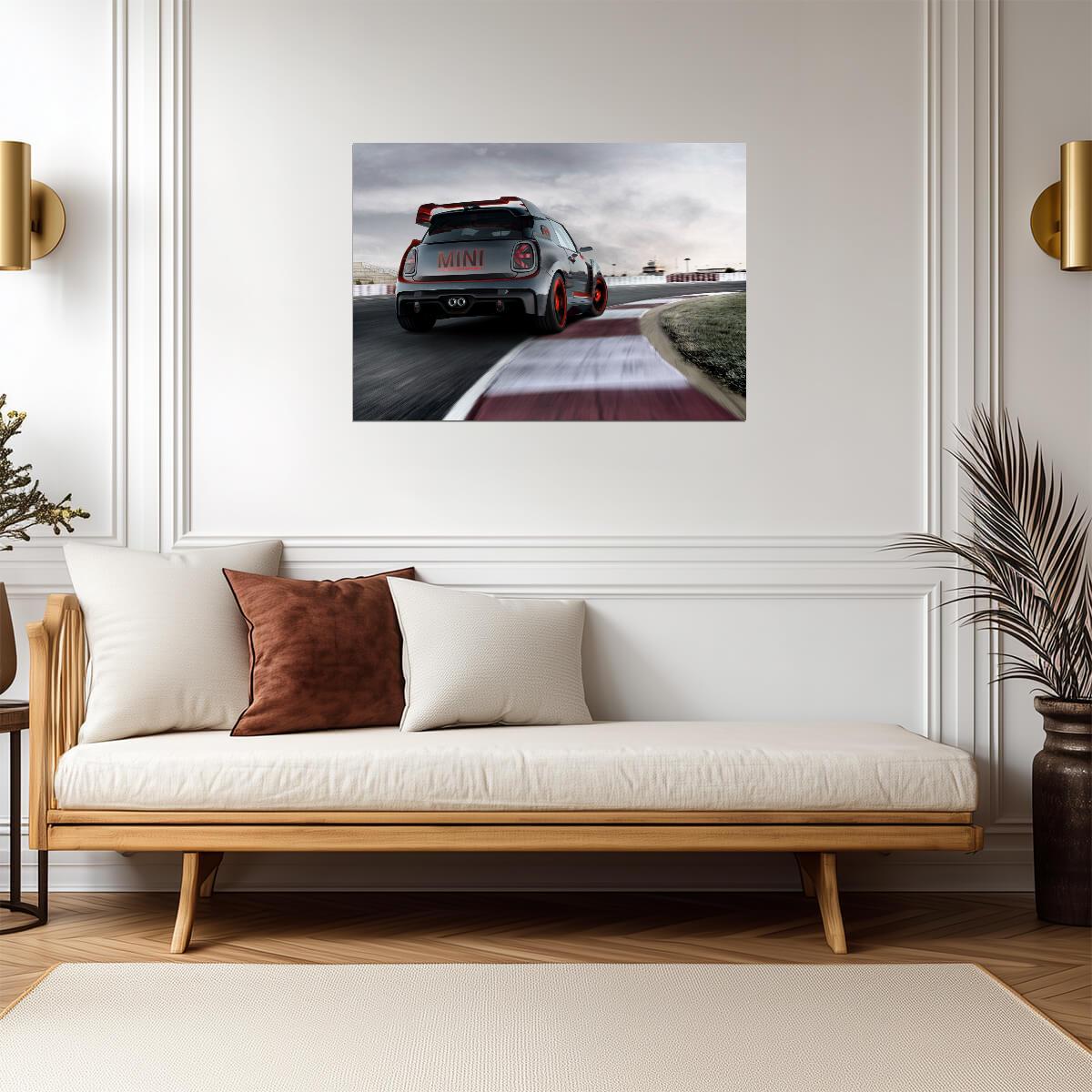 Mini John Cooper Works GP Concept | Rear View Race Car Poster | Track Focused Design Art - Cars Poster