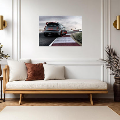 Mini John Cooper Works GP Concept | Rear View Race Car Poster | Track Focused Design Art - Cars Poster