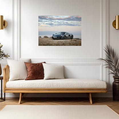 McLaren 570GT | British Supercar Poster | Grand Tourer on Coastal Cliff at Dusk - Cars Poster