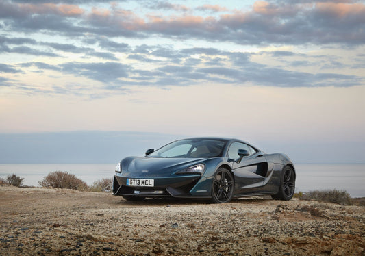 McLaren 570GT | British Supercar Poster | Grand Tourer on Coastal Cliff at Dusk - Cars Poster