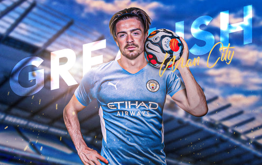 Jack Grealish Manchester City | Soccer Poster | Premier League Star Wall Art - Sports Poster