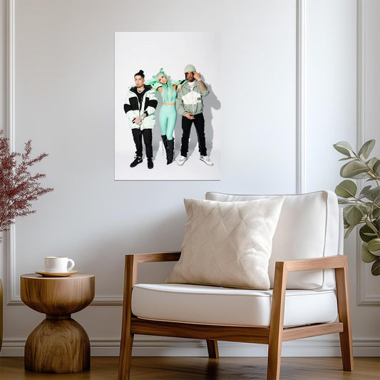 N-Dubz Mint Green Outfits | Group Studio Portrait | UK Hip Hop Poster - Music Poster