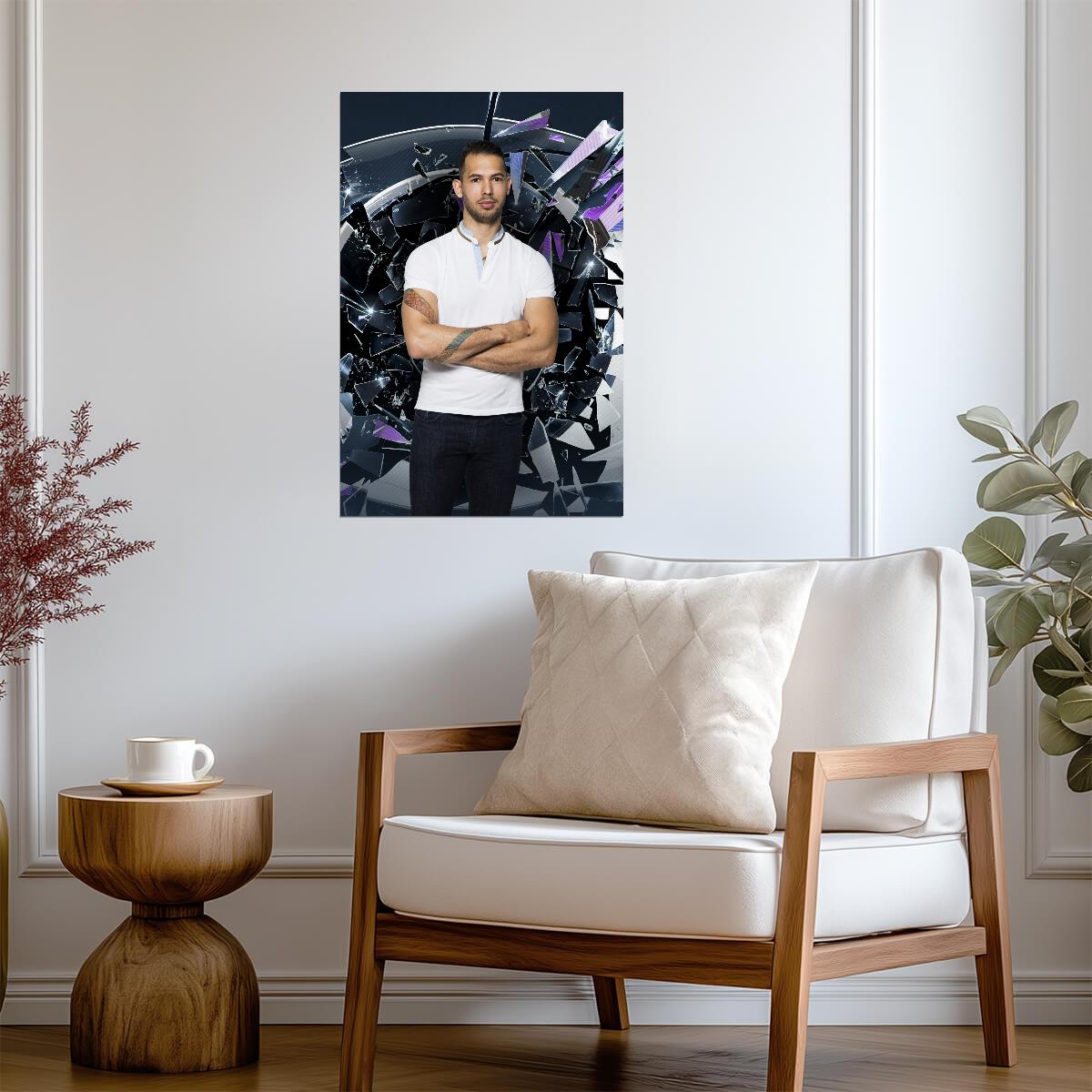 Andrew Tate Celebrity Big Brother | TV Personality Portrait | Modern Wall Art Poster - Celebrities Poster