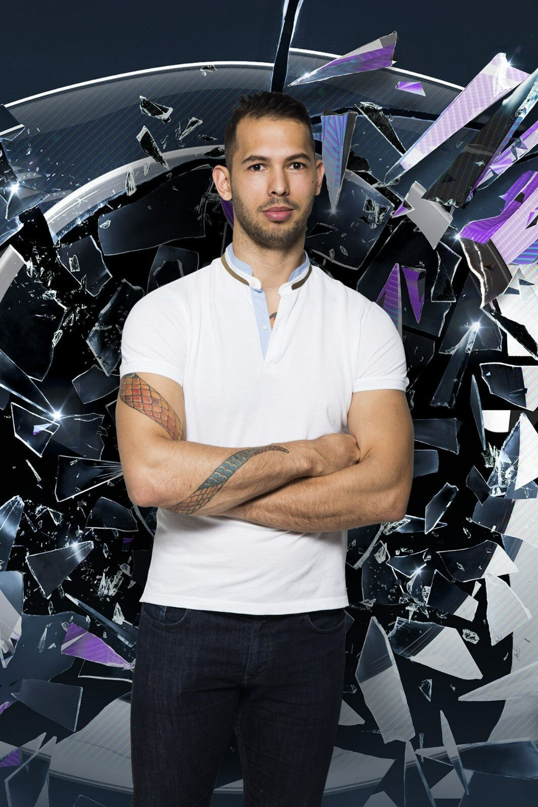 Andrew Tate Celebrity Big Brother | TV Personality Portrait | Modern Wall Art Poster - Celebrities Poster