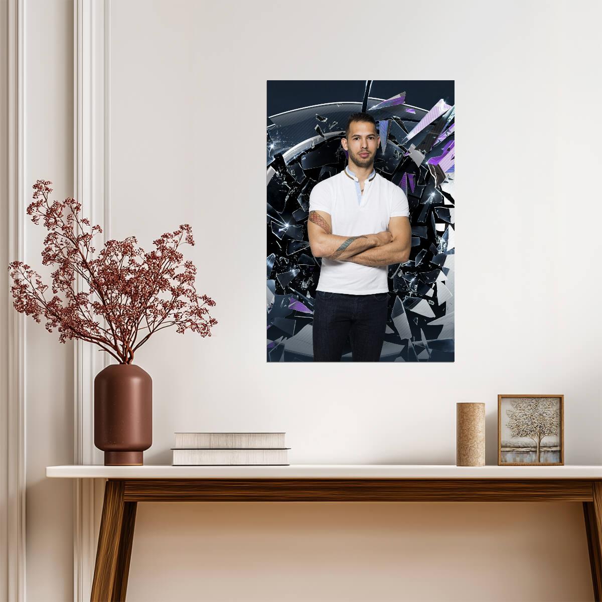 Andrew Tate Celebrity Big Brother | TV Personality Portrait | Modern Wall Art Poster - Celebrities Poster