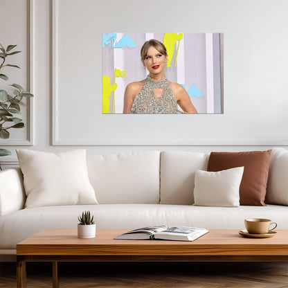 Taylor Swift VMAs Crystal Dress | Red Carpet Poster | Celebrity Fashion Wall Art - Music Poster