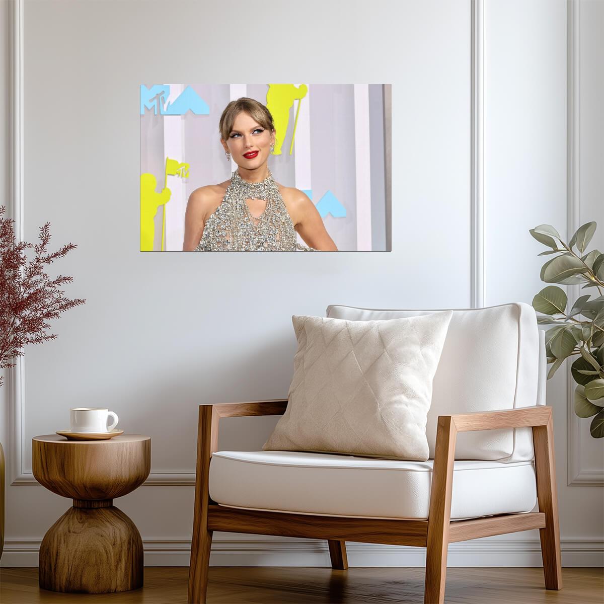 Taylor Swift VMAs Crystal Dress | Red Carpet Poster | Celebrity Fashion Wall Art - Music Poster