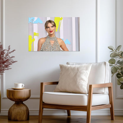 Taylor Swift VMAs Crystal Dress | Red Carpet Poster | Celebrity Fashion Wall Art - Music Poster