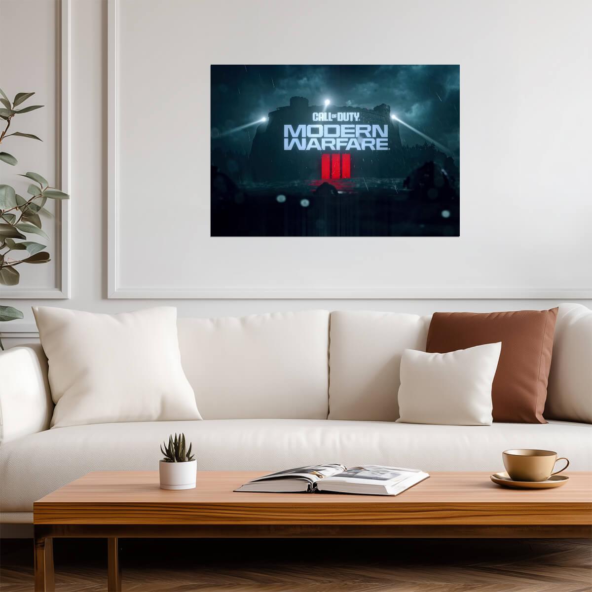 Call of Duty Modern Warfare 3 | Logo Reveal Castle Siege | FPS Video Game Wall Art - Video Games Poster
