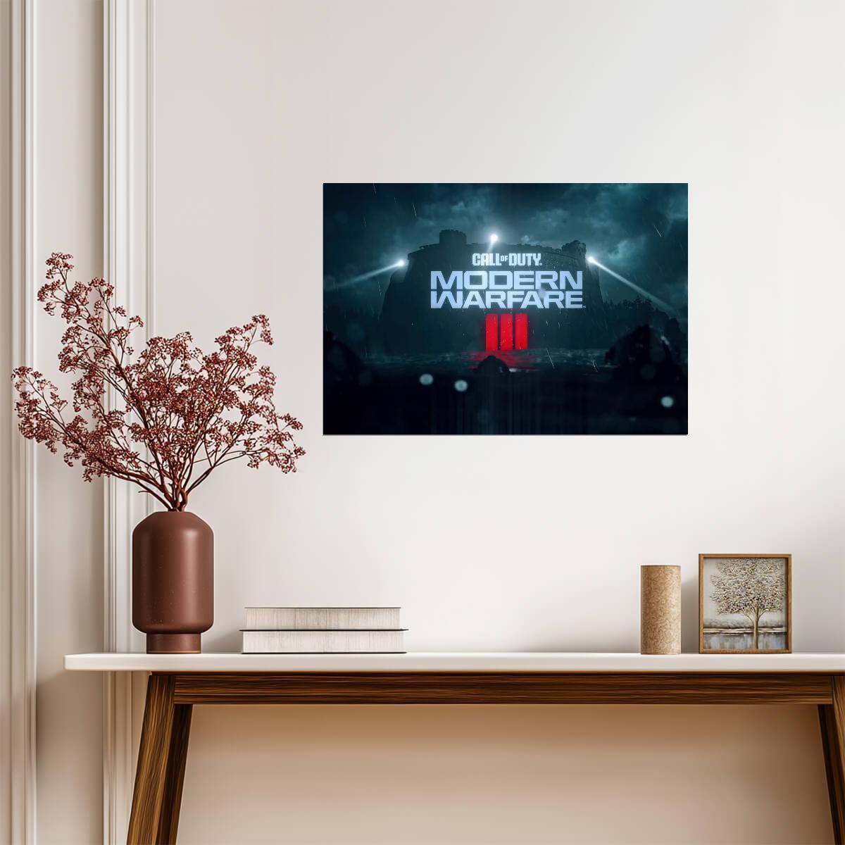 Call of Duty Modern Warfare 3 | Logo Reveal Castle Siege | FPS Video Game Wall Art - Video Games Poster