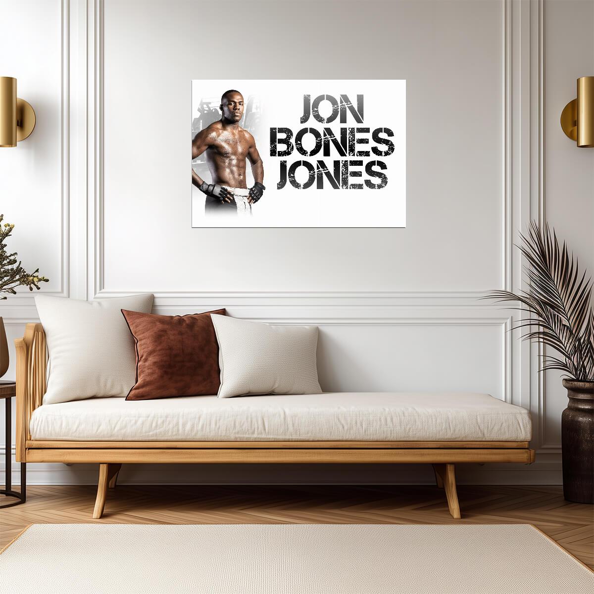 Jon 'Bones' Jones UFC Champion | MMA Fighter Poster | Combat Sports Legend Art - Sports Poster