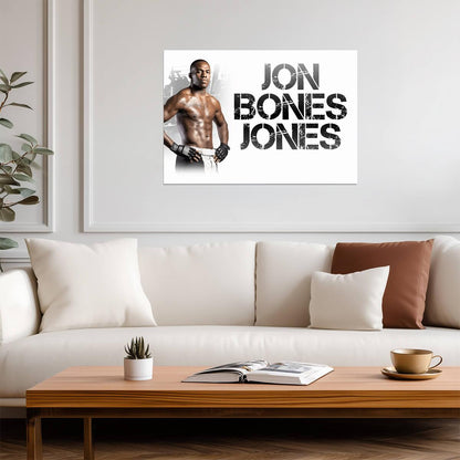 Jon 'Bones' Jones UFC Champion | MMA Fighter Poster | Combat Sports Legend Art - Sports Poster