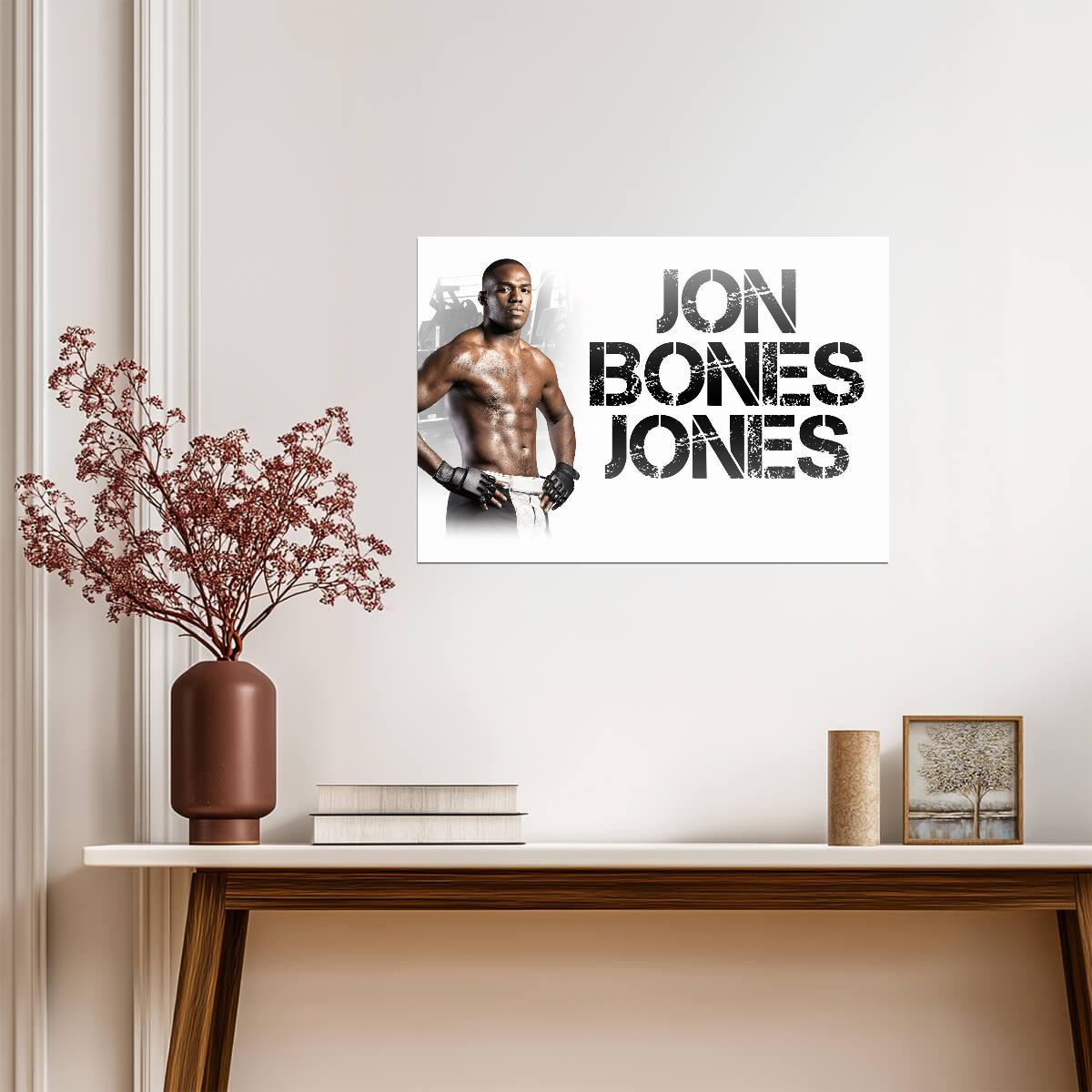 Jon 'Bones' Jones UFC Champion | MMA Fighter Poster | Combat Sports Legend Art - Sports Poster