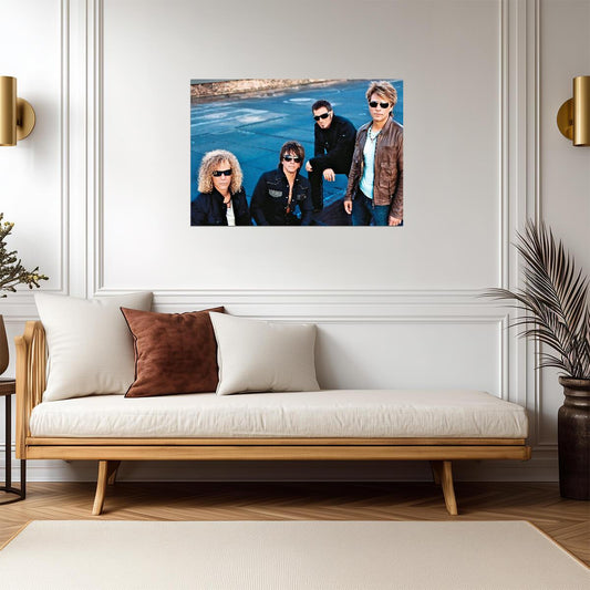 Bon Jovi | Hair Metal Icons | Vintage Rock Poster - Music Poster