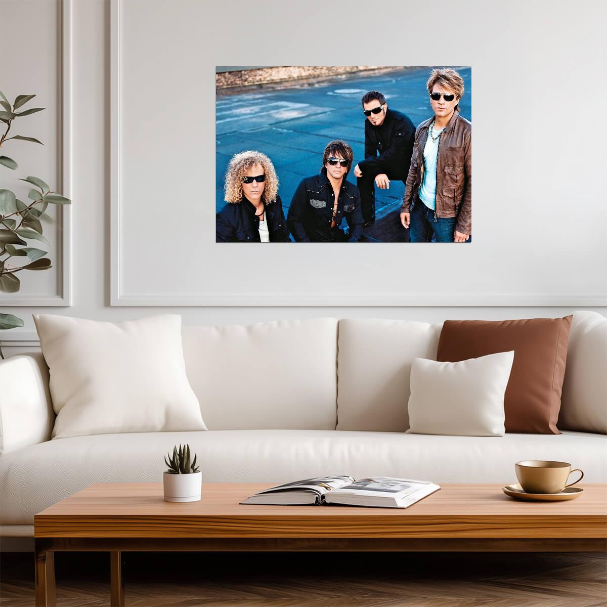 Bon Jovi | Hair Metal Icons | Vintage Rock Poster - Music Poster