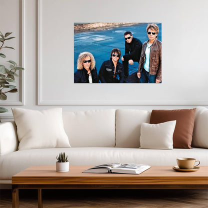 Bon Jovi | Hair Metal Icons | Vintage Rock Poster - Music Poster