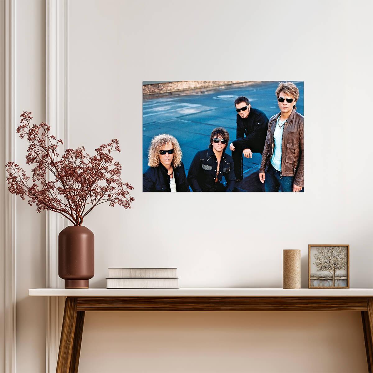 Bon Jovi | Hair Metal Icons | Vintage Rock Poster - Music Poster