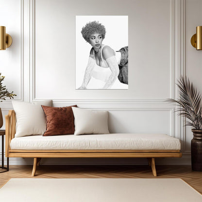 Ice Spice | Black and White Photo | Art Poster - Music Poster