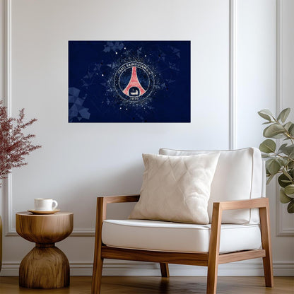 Paris Saint-Germain PSG Logo | Soccer Poster | Abstract Geometric Wall Art - Sports Poster