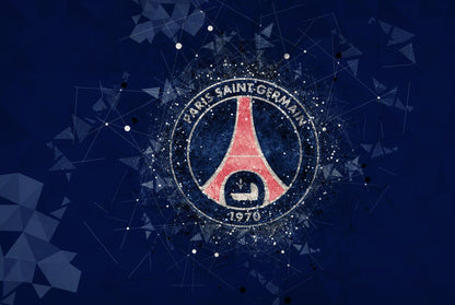 Paris Saint-Germain PSG Logo | Soccer Poster | Abstract Geometric Wall Art - Sports Poster